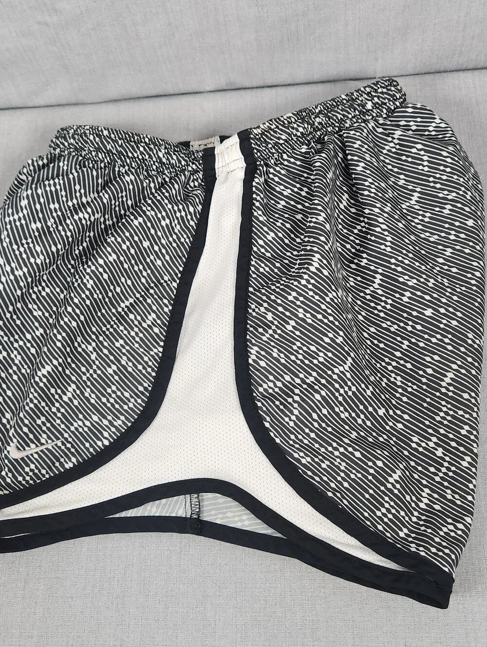 Nike Womens XS Running Shorts Gray White Vented 3